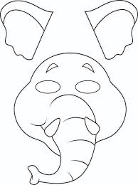 Black & white elephant masks. Jungle Masks