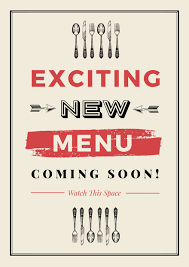 Black And White Restaurant Allahabad Menu Rustic Black White And Cream New Menu Coming Soon Easil Food Promotion New Menu Food Poster Design