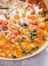 Quinoa Vegetable Soup With Kale Recipe Vegetable Soup Recipes Vegetable Soup Healthy Healthy Vegetables