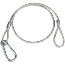 Safety Cable 29 Length With Pvc Jacket 3 16 Dia 1000 Lb Load Capacity Walmart Com Walmart Com