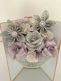 Folded Book Art Vase Shape With Paper Flowers Etsy In 2020 Folded Book Art Book Folding Handmade Flowers Paper