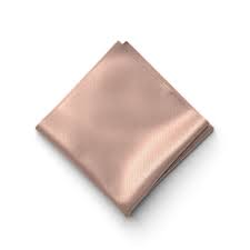 A plain dusty rose handkerchief, with a smooth, satin finish. Rose Gold Pocket Square Generation Tux