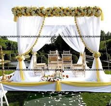 From wedding invitations, decorations for weddings, bridal outfit to footwear, we've collected some red, white and gold bridal wear. White Theme Fabric Wedding Mandap Curtains Height 9 15 Feet Rs 400000 Unit Id 19823638591