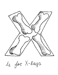 X ray coloring pages for kids. X Is For X Rays Coloring Page