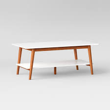 Amherst Mid Century Modern Two Tone Coffee Table White Brown Project 62 Image 2 Of 5 White Coffee Table Modern Coffee Table Coffee Table White