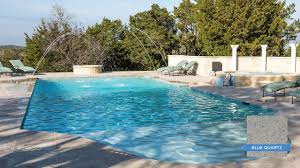 The colors or specks help to hide surface imperfections, and can also make dirt and debris less visible on the pool floor. Quartz Pool Finish Sunstone Blue Quartz Youtube