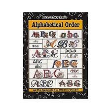 alphabetical order cross stitch pattern