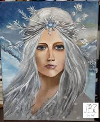 Acrylic painting 3 pc winter canvas set