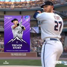 Latest on colorado rockies shortstop trevor story including news, stats, videos, highlights and more on espn. Mlb The Show On Twitter Congrats To Tstory2 On His Performance In The 2021 Hrderby Get Your Mitts On This Hrd Arriving Tonight These Choice Packs Will Be In The Show Shop