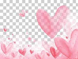 Pink Hearts Illustration Romance Falling In Love Watercolor Painting Heart Floating Hearts Background Love Post Heart Illustration Pink Heart Heart Artwork