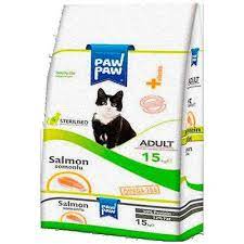 paw paw sterilised somonlu kisirlastirilmis kedi mamasi 15 kg amazon pet center balik yagi kedi kus yemi