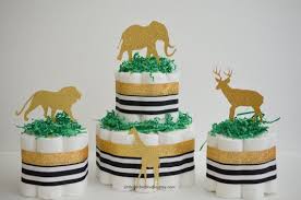 Black White And Gold Baby Shower Cake Gold Safari Baby Shower Gold Diaper Cake Safari Diaper Cake Gold Safari Diaper Cake Chic Gold Safari Baby Shower Safari Baby Shower Boy Safari Baby Shower