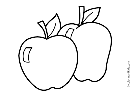 You are able to provide them a gift. Two Apple Fruits Coloring Pages Simple For Kids Printable Free Apple Coloring Pages Free Coloring Pages Fruits Coloring Pages