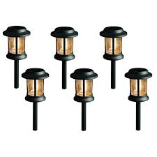 Hampton Bay Solar Black Outdoor Integrated Led 3000k 12 Lumens Vintage Bulb Seedy Glass Landscape Pathwa In 2020 Pathway Lighting Vintage Bulb Outdoor Pathway Lighting