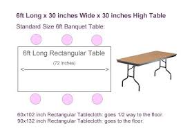 What Size Tablecloth For 6ft Rectangular Table