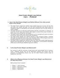 Ideal Protein Weight Loss Method Faq S Relax Amp Renew Spa