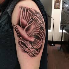 In some designs, there is only one dove represented, but in others, there may be a combination of doves with other animals and symbols. Dove Tattoo Design Ideas For Love And Peace