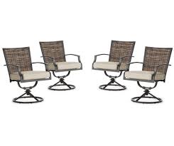 Real Living Ridgewood Cushioned Swivel Rocker Dining Chairs 4 Pack Big Lots In 2020 Outdoor Dining Chairs Wicker Dining Chairs Swivel Dining Chairs