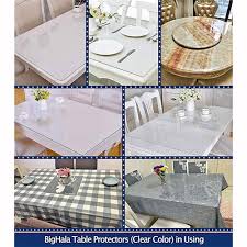 Practical:table protector for dining room table, perfect for dining table, wooden table, glass, marble, stainless steel top, office desk, writing desktops, coffee & end table, etc. Table Protector Cover Clear Plastic Tablecloth Protector Glass Plastic Tablecloth Waterproof Wipeable Vinyl Pvc For Rectangle Dining Tables Mat Pad Furniture Protector Good For 44 X 102 Inch Kitchen Table Linens Accessories