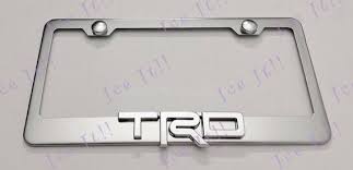 3d Toyota Trd 4x4 Stainless Steel License Plate Frame Rust Free W Caps License Plate Frames Trd License Plate
