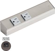 Task Lighting Apt9 2b P Bz R Cabinet Lighting Task Lighting Tamper Resistant Angle Power Strip Black Receptacles Bronze Finish Right Wire Entry Apt9 2b P Bz R