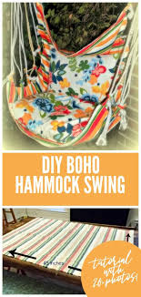 Diy Hammock Swing Tutorial It S So Easy To Make Your Own Boho Hammock Swing Diy Hammock Chair Diy Hammock Hammock Swing