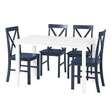 36 blue home decorating ideas | interior design. Must Have Walker Edison Bennet Bennett Farmhouse 5 Piece Table And X Back Chair Dining Set Set Of 5 Navy Blue From Walker Edison Accuweather Shop