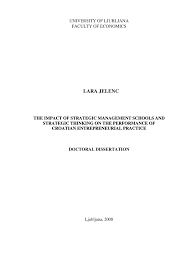 pdf the impact of strategic management schools and strategic thinking on the performance of croatian entrepreneurial practice