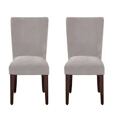 Homepop Parsons Velvet Accent Dining Chair Set Of 2 Grey Learn More By Visiting The Image Link It Velvet Dining Chairs Parsons Dining Chairs Dining Chairs