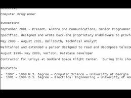 How To Format A Copy And Paste Resume Youtube