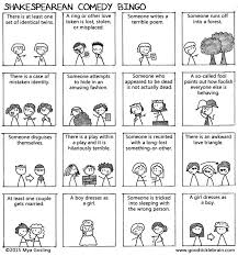Shakespearean Comedy Bingo Good Tickle Brain Shakespearean Tragedy Teaching Literature Teaching Shakespeare
