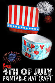 We have tons of free homeschool printables for many different subjects! Free Printable 4th Of July Hat Craft For Kids