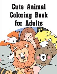 Cute puppies coloring pages for kids enjoy coloring puppy coloring pages animal coloring pages. Cute Animal Coloring Book For Adults Adorable Animal Designs Funny Coloring Pages For Kids Children Paperback The Book Stall