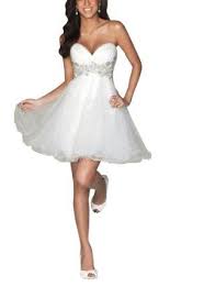 Amazon Com George Bride Strapless White Cocktail Dress Clothing White Cocktail Dress Dresses Little Dresses