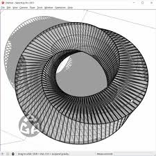 3d Modeling A Mobius Strip Form Using Sketchup Design And Model B Moebius Strip Design Moebius