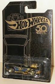 From the back of the card: Hot Wheels Rodger Dodger 50th Anniversary Black Gold 3 6 Neu Ovp Hw Dodge Auto Eur 5 99 Picclick At
