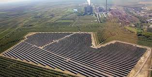 Transition By Matra Power Plant Solar Panels On Ash Deposits