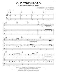 Lil Nas X Old Town Road I Got The Horses In The Back Sheet Music And Printable Pdf Music Notes Piano Sheet Music Free Clarinet Sheet Music Saxophone Sheet Music