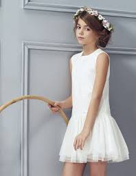 Weisses Kleid Fur Madchen Kindermode Fur Hochzeit Kleid Zur Taufe Oder Als Blumenmadchen Festliches Outfit Ohne Arm In Kommunion Kleider Brautmode Kleider