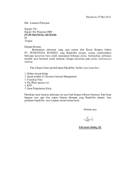 Pengalaman sebagai operator komputer di rental. Surat Lamaran