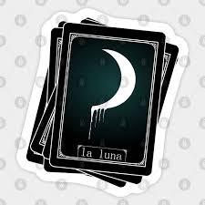 The moon tarot card description when we encounter the moon, we see a path that leads off into the distance. Tarot Card La Luna Tarot Sticker Teepublic Uk
