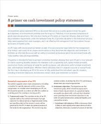 investment policy statement template word investment policy ...