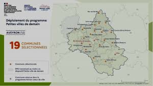 Carte des communes de l'aveyron. 19 Communes Retenues En Aveyron Pour Le Programme Petite Ville De Demain Aveyron Le Petit Journal