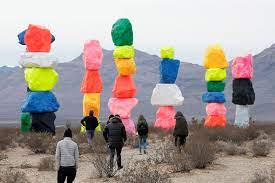 Photo by gianfranco gorgoni and courtesy of art production fund and nevada museum of art. Nevada S Seven Magic Mountains To Limit Access During Makeover Las Vegas Review Journal