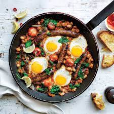 Try The Created With Jamie One Pan Brekky With Beef And Chipolata Sausages Woolworths Recip Beef Recipes Sweet Potato Breakfast Leftover Corned Beef Recipe