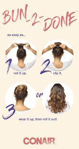 Double Duty Style Use Bun 2 Done To Create The Perfect Updo Wear For Just A Little Bit Or Wear All Bun Maker Hairstyles How To Curl Your Hair Bun Hairstyles