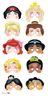 Imprimable Disney Princesse Masques Instantanee Des Fichiers Pdf A Telecharger Blanche Neige Belle Ari Disney Princess Party Princess Party Printable Masks