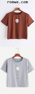 Ballon Print T Shirt Clothes Trendy Outfits Casual Outfits