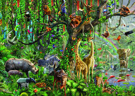 Puzzles are the easiest way to keep your little one's brain sharp as they have oodles of fun. 3000 Piece Animal Jigsaw Puzzles Jigsaw Puzzles For Adults Jungle Tree Animal Paintings Flora Dan Fauna