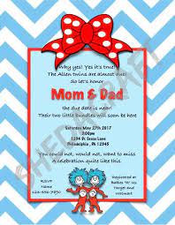Thing One Thing Two Invitations Etsy In 2021 Dr Seuss Baby Shower Invitations Twins Baby Shower Invitations Dr Seuss Baby Shower